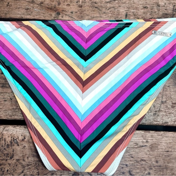 Skye Swimwear Pink and Blue Bikini Set with Push-Up Top - Picture 3 of 6